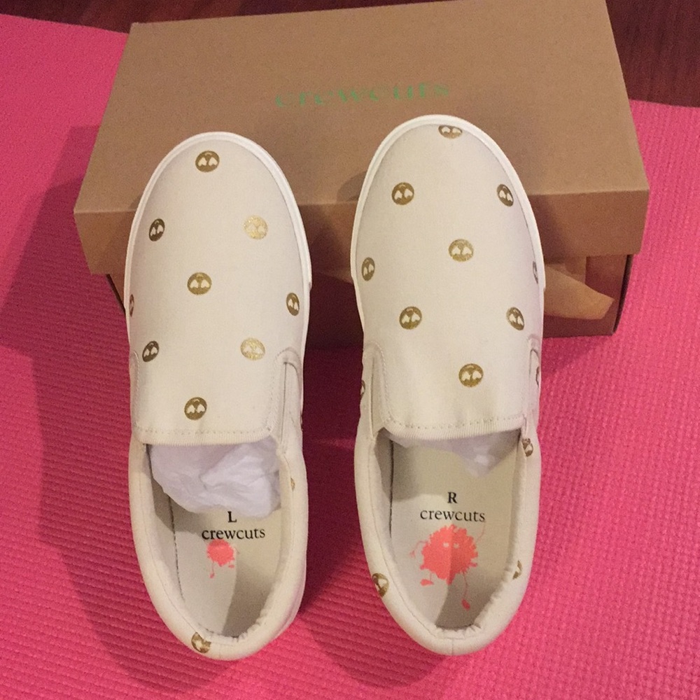 Brand new jcrew crewcuts emoji slip on